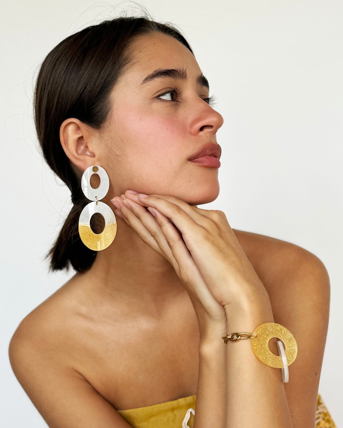 CHAIN ECLIPSE EARRINGS