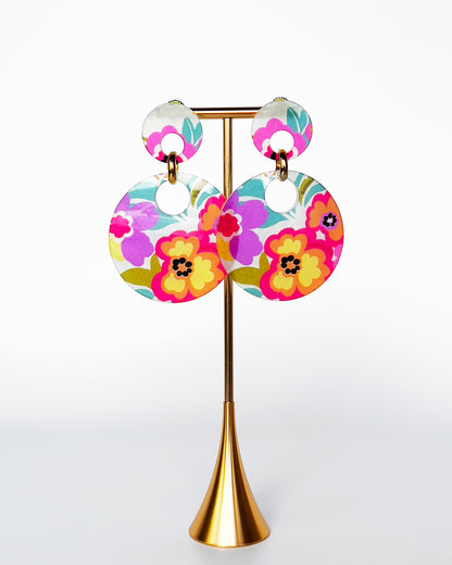BOTANICAL MEDLEY DISC EARRINGS