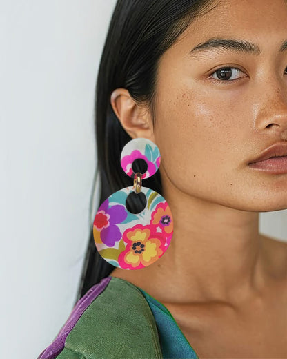 BOTANICAL MEDLEY DISC EARRINGS