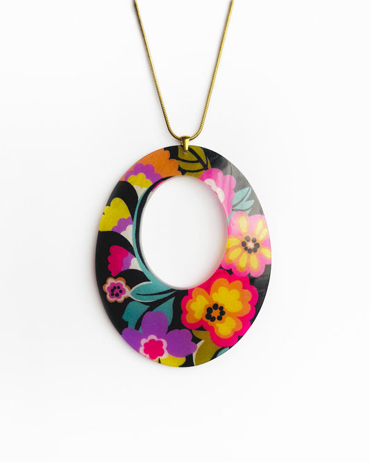 BOTANICAL MEDLEY SOLO ECLIPSE NECKLACE BLACK