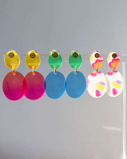 GREEN OCEAN DROPLET EARRINGS