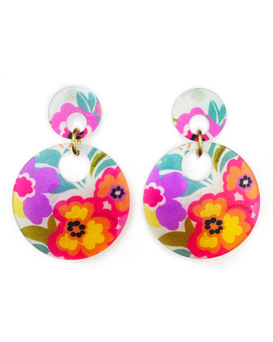 BOTANICAL MEDLEY DISC EARRINGS