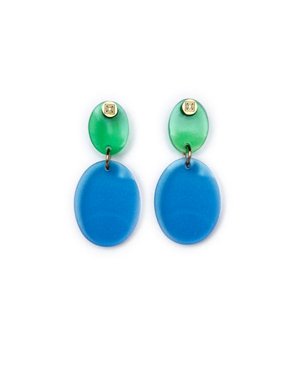 GREEN OCEAN DROPLET EARRINGS