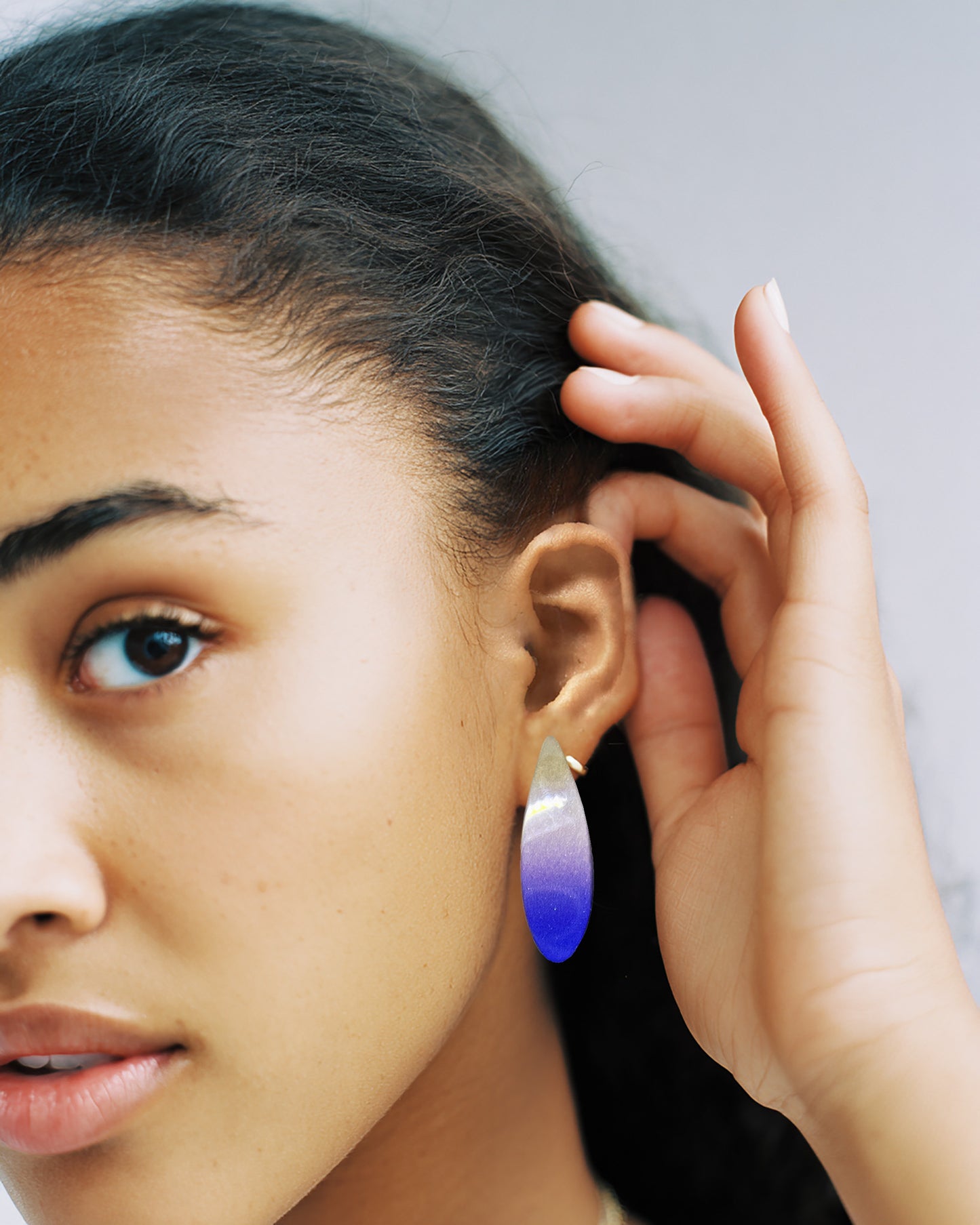 COBALT BLUE ASTER MINI EARRINGS
