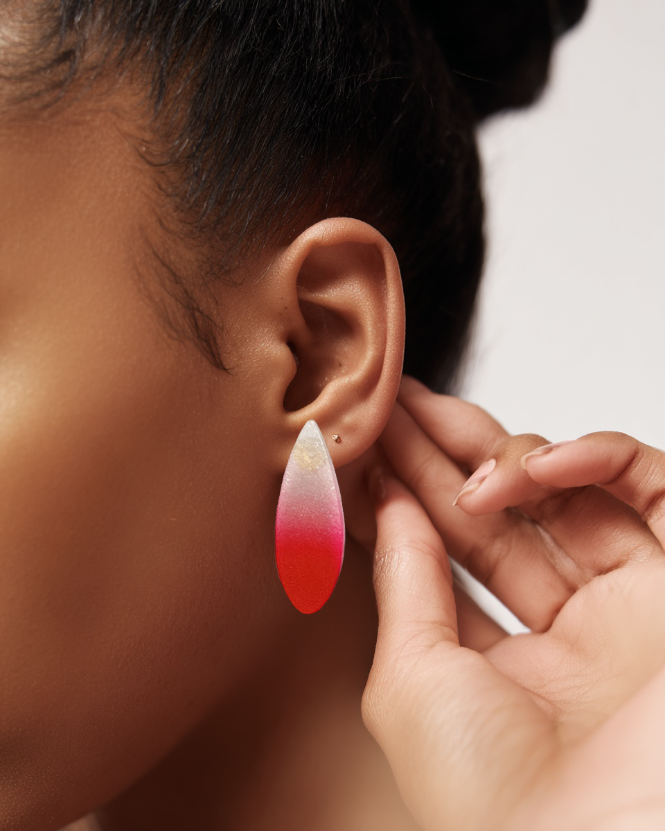 SCARLET ASTER MINI EARRINGS