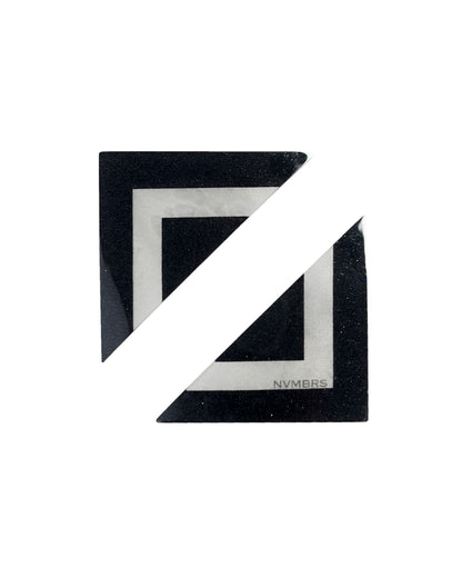BLACK SILK SQUARE EARRINGS