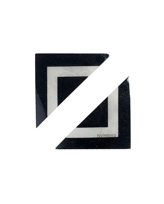 BLACK SILK SQUARE EARRINGS